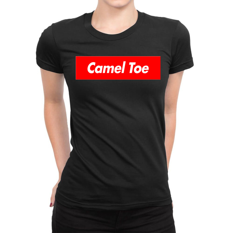 Camel Toe Red Box Ladies Fitted T-Shirt by cm-arts | Artistshot