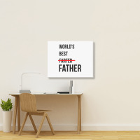 Funny Father's Day Shirt Landscape Canvas Print | Artistshot