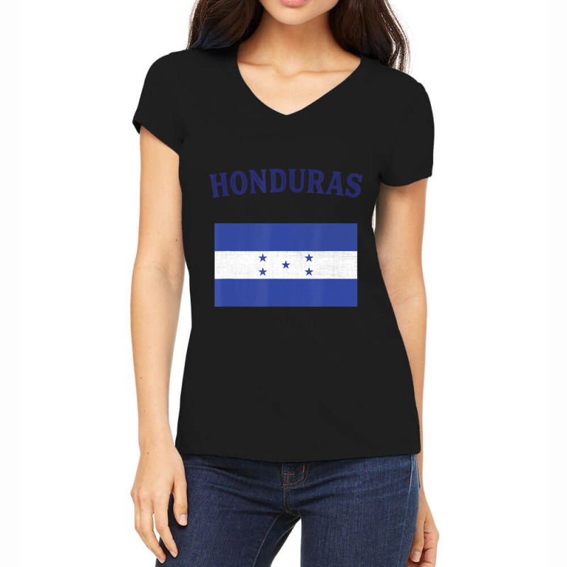 Honduras Flag Women's V-Neck T-Shirt by laughingtuy | Artistshot