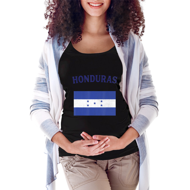 Honduras Flag Maternity Scoop Neck T-shirt by laughingtuy | Artistshot