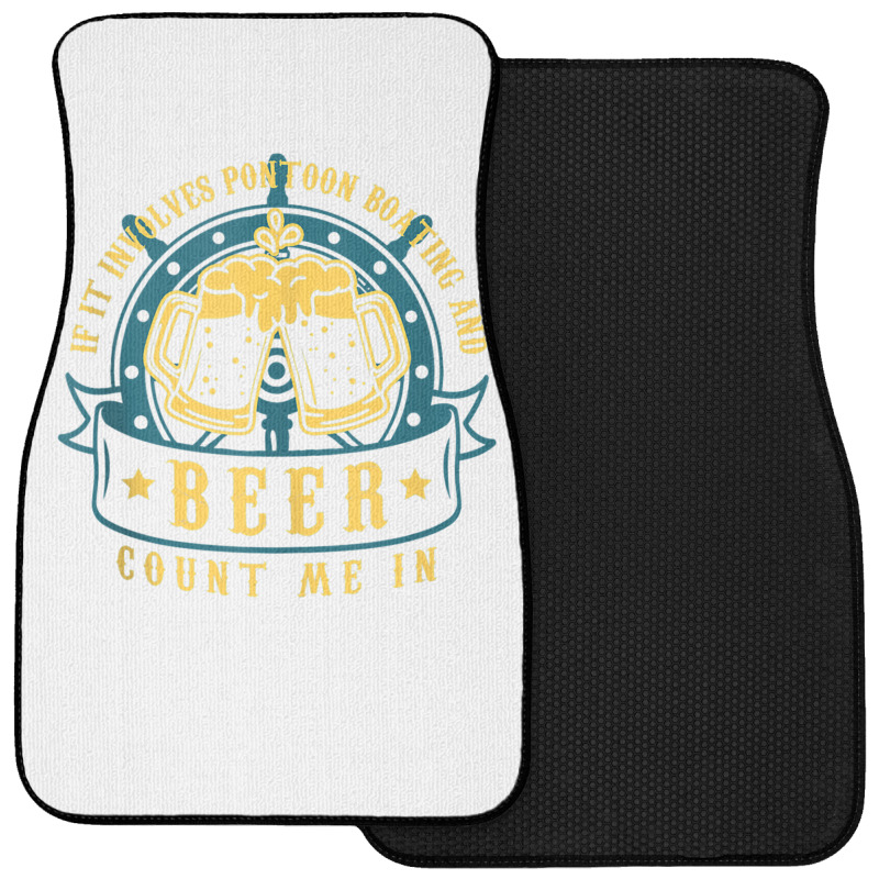 If It Involves Pontoon Boating  Boat Captain Pontoon Tank Top Front Car Mat | Artistshot