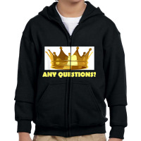 King's Crown T Shirt   Royalty Champion Victory Sports Champ Youth Zipper Hoodie | Artistshot