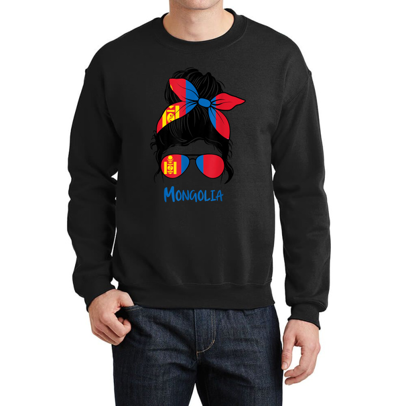 Mongolian Girl Mongolia Girl Mongol Woman Flag Crewneck Sweatshirt by ToraHernton | Artistshot