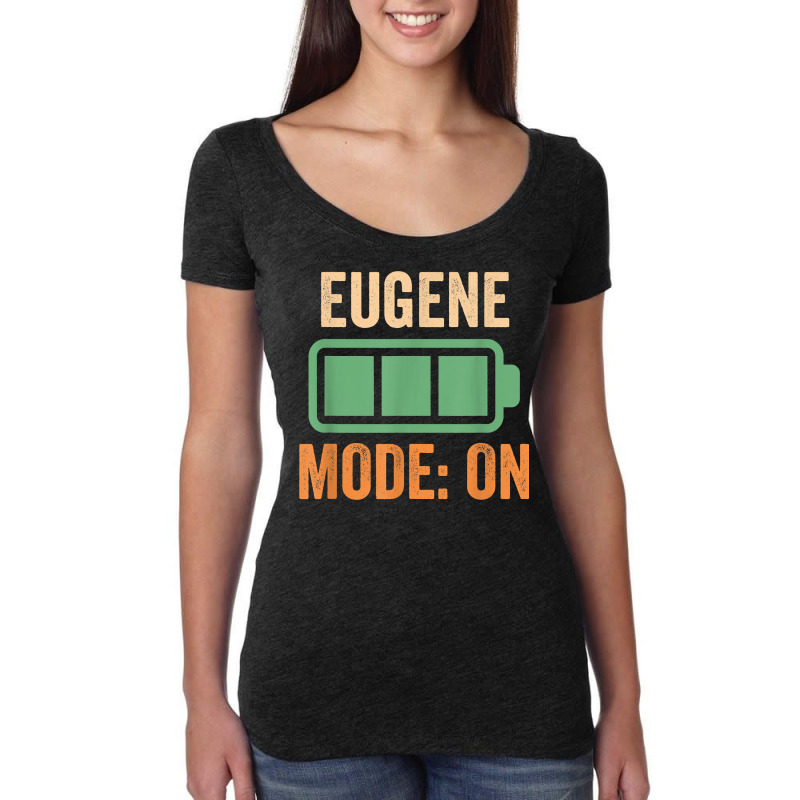 Eugene Mode On, Battery Design T Shirt Women's Triblend Scoop T-shirt by cm-arts | Artistshot