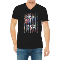 Direct Support Professional Us Flag V-neck Tee | Artistshot