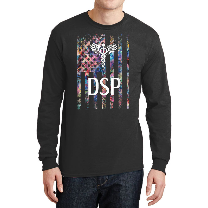 Direct Support Professional Us Flag Long Sleeve Shirts | Artistshot