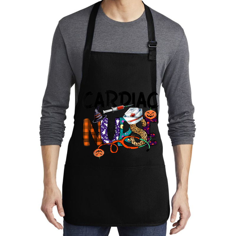 Cardiac Nurse Halloween Party Shirt One Spooky Cardiac Nurse Medium-length Apron | Artistshot