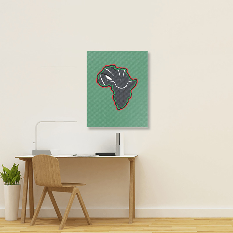 African Black Panther Portrait Canvas Print | Artistshot