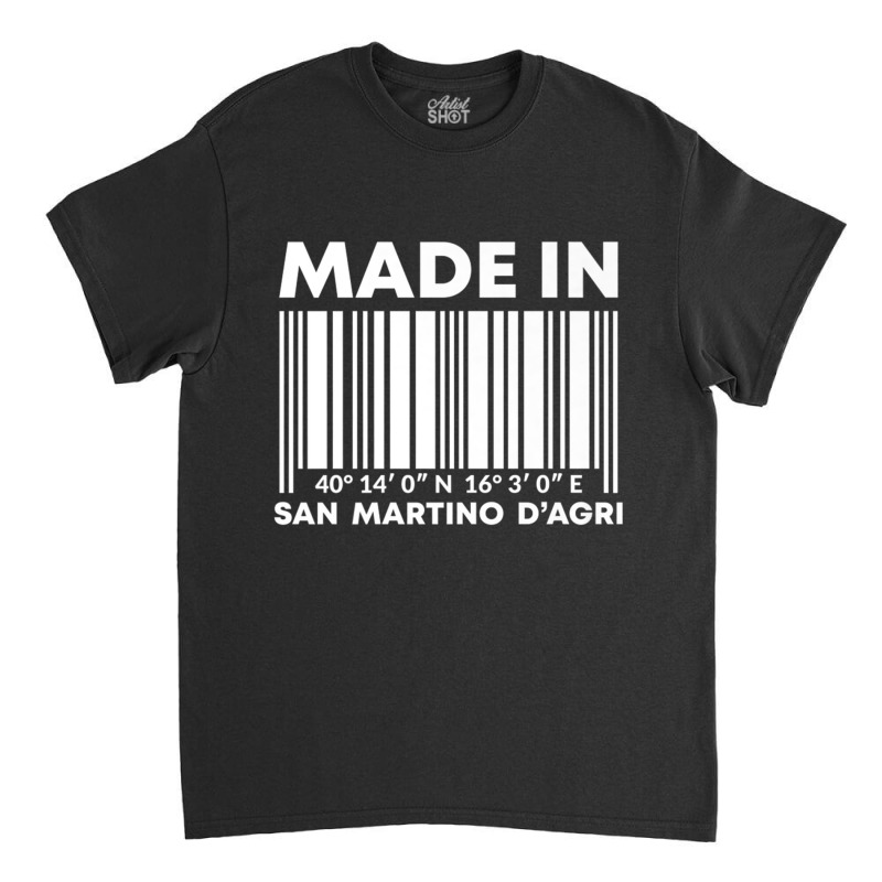 Made In San Martino D'agri Barcode Premium T Shirt Classic T-shirt | Artistshot