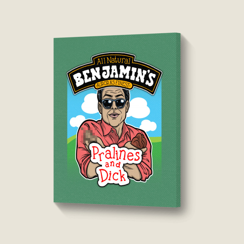 Benjamin's Pralines And Dick Portrait Canvas Print | Artistshot