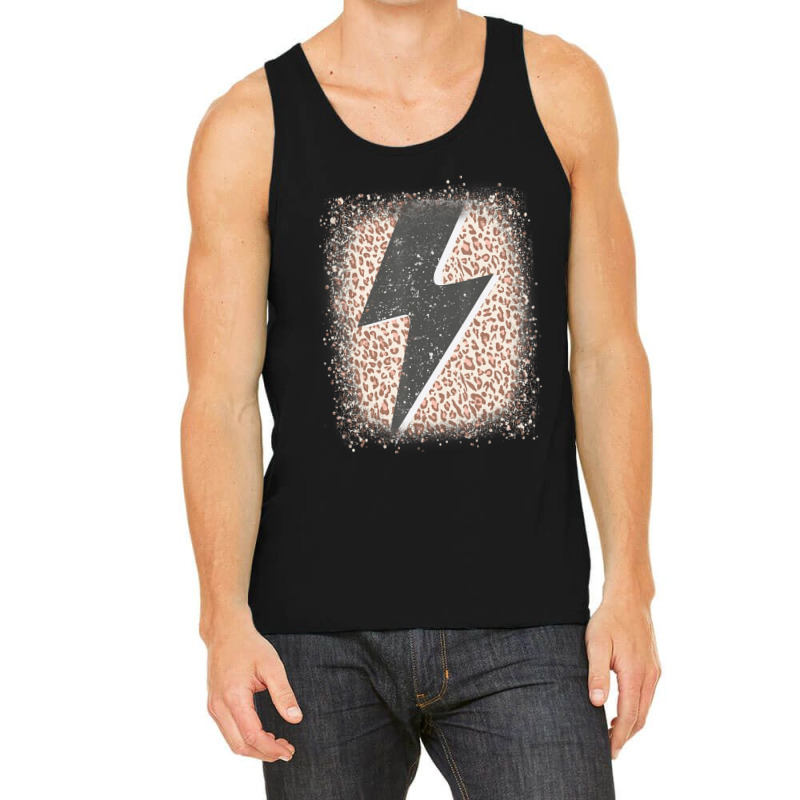 Womens Leopard Cheetah Thunder Print Cool Lightning Bolt Tank Top by atereabag | Artistshot