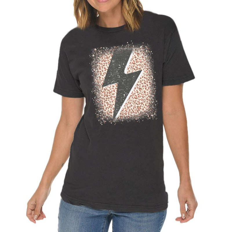 Womens Leopard Cheetah Thunder Print Cool Lightning Bolt Vintage T-Shirt by atereabag | Artistshot