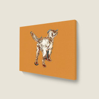 Dog Back Tail Isolated Landscape Canvas Print | Artistshot