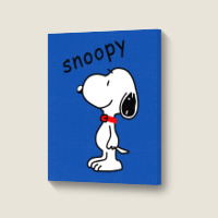 Funny Design Snoopy Portrait Canvas Print | Artistshot