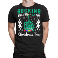 Funny Christmas Skeleton Middle Finger Quote Back Design T-shirt | Artistshot