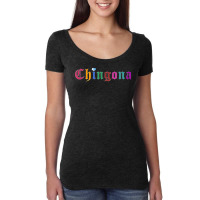 Chingona Serape Afro Latina Cabrona Hispanic Heritage Latinx Women's Triblend Scoop T-shirt | Artistshot