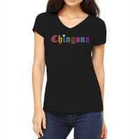 Chingona Serape Afro Latina Cabrona Hispanic Heritage Latinx Women's V-neck T-shirt | Artistshot