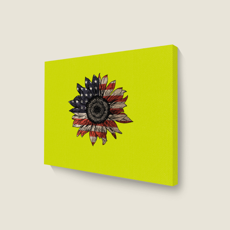 American Sunflower Landscape Canvas Print | Artistshot