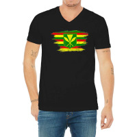 Kanaka Maoli Hawaiian Flag Pride Distressed Sovereign Gifts V-neck Tee | Artistshot