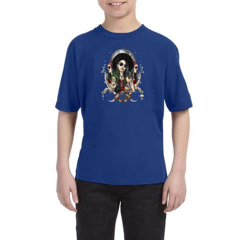 Hecate Triple Moon Goddess Pagan Witch Gothic Wiccan Occult Youth Tee by cm-arts | Artistshot