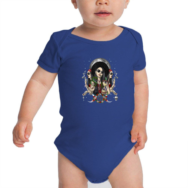 Hecate Triple Moon Goddess Pagan Witch Gothic Wiccan Occult Baby Bodysuit by cm-arts | Artistshot