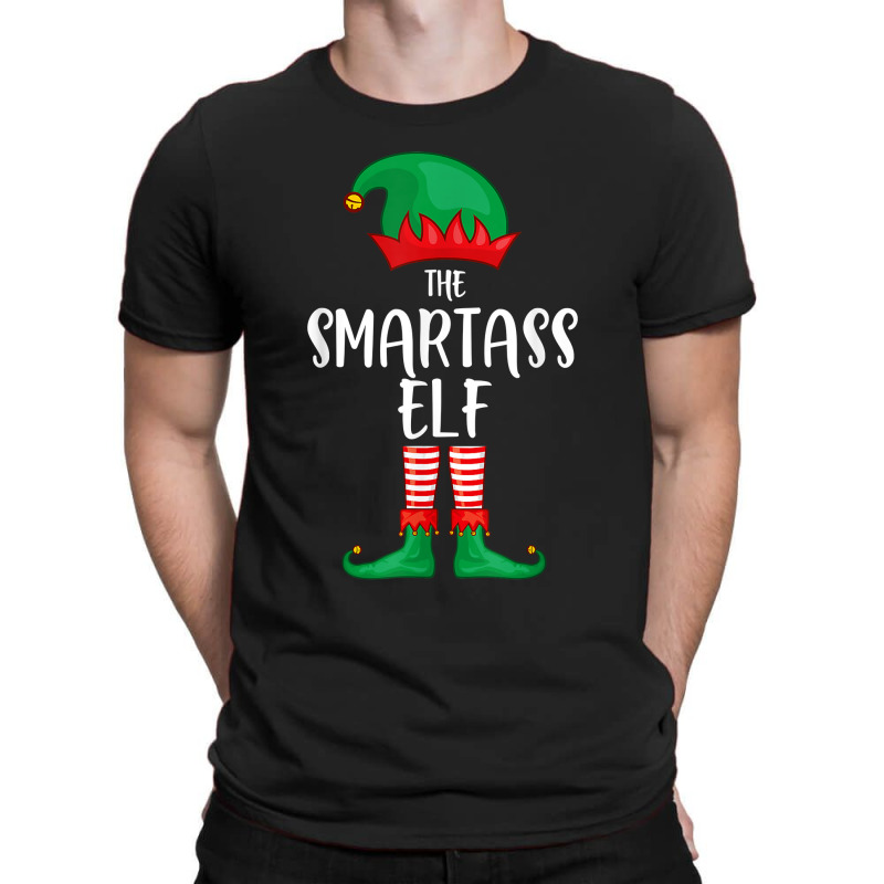 Smartass Elf Christmas Party Matching Family Group Pajama T-shirt | Artistshot