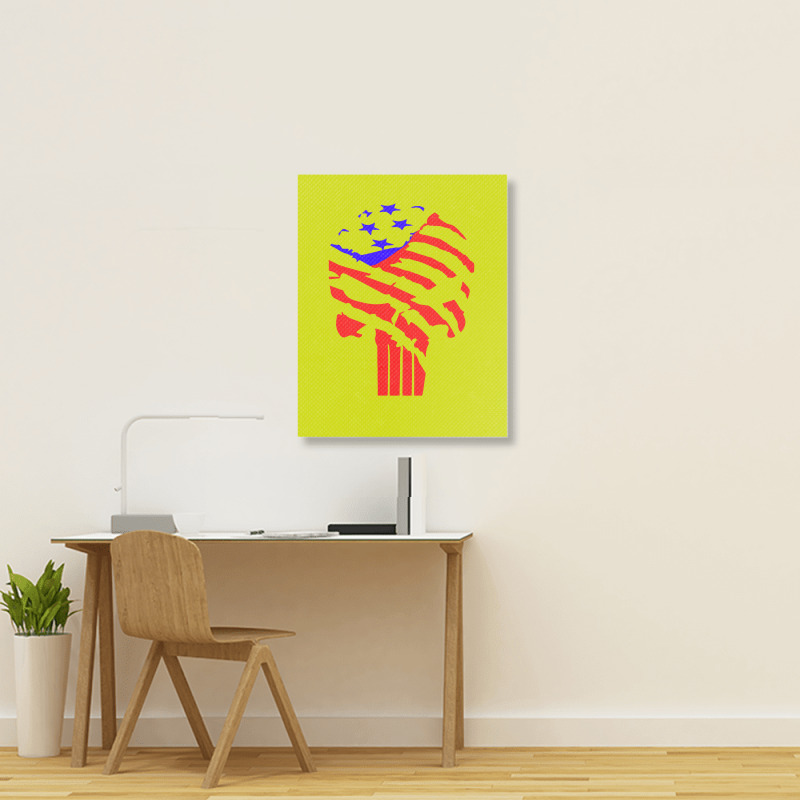 American Flag Punisher Portrait Canvas Print | Artistshot