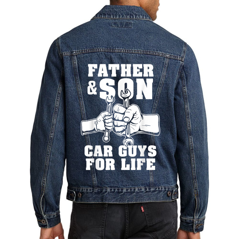 Father And Son Car Guys For Life Cute Car Mechanic Men Denim Jacket | Artistshot