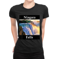 Yellow House Outlet Niagara Falls Ladies Fitted T-shirt | Artistshot