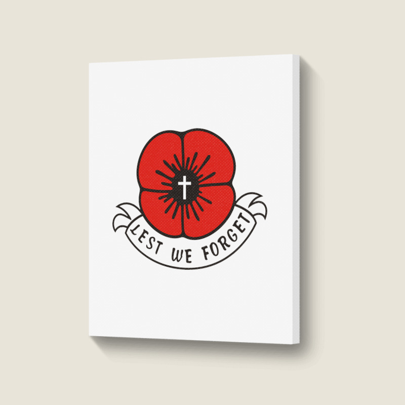 Remembrance Day Poppy Portrait Canvas Print | Artistshot