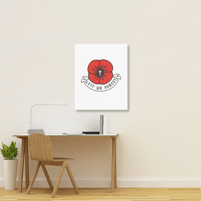 Remembrance Day Poppy Portrait Canvas Print | Artistshot