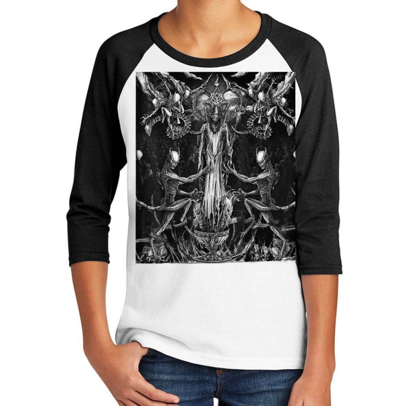 Gothic Occult Dark Satanic Unholy Witchcraft Grunge Emo Goth T Shirt Youth 3/4 Sleeve by cm-arts | Artistshot