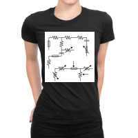 Electronic Circuit Sign Pattern Ladies Fitted T-shirt | Artistshot