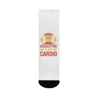 Deadlifting Is My Cardio Body Fitness Workout Exercise T Shirt Crew Socks | Artistshot