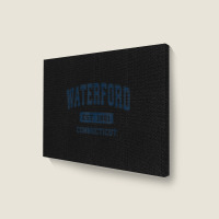 Waterford Connecticut Ct Vintage Athletic Sports Design Landscape Canvas Print | Artistshot