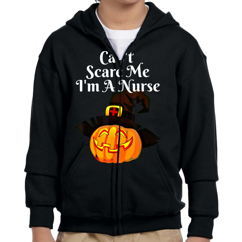 Funny Halloween Pumpkin Witch Halloween Nurse Youth Zipper Hoodie | Artistshot