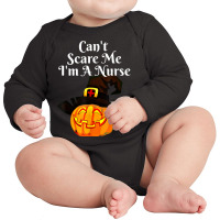 Funny Halloween Pumpkin Witch Halloween Nurse Long Sleeve Baby Bodysuit | Artistshot