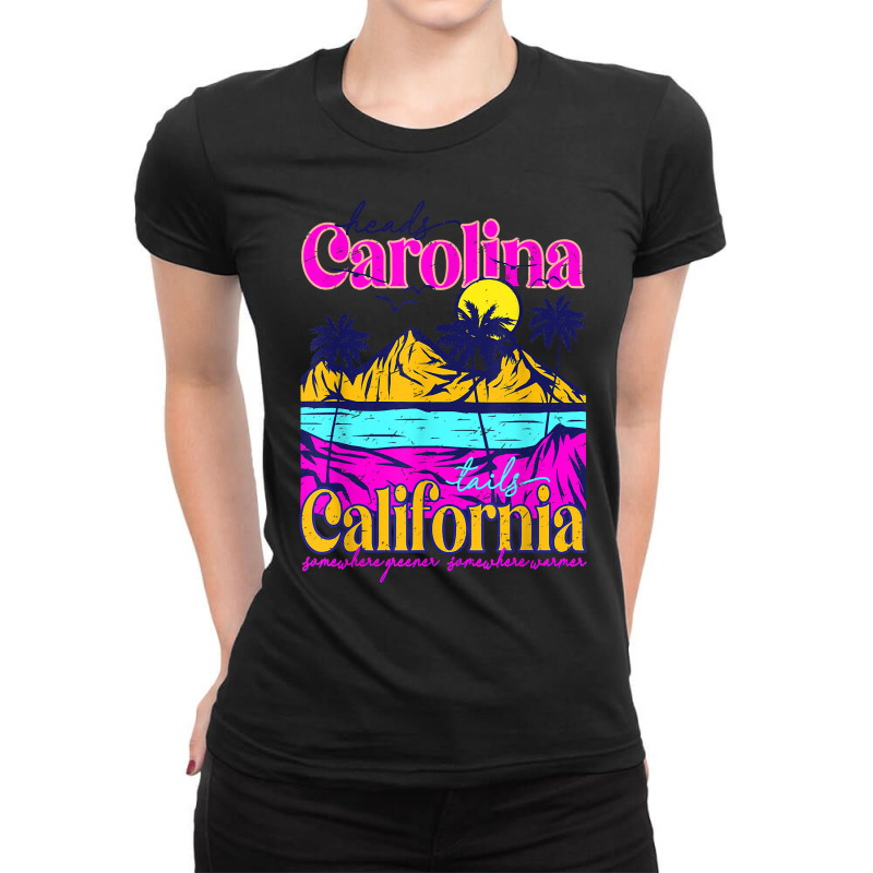 Heads Carolina Tail California Western Summer Beach Paradise T Shirt Ladies Fitted T-Shirt by cm-arts | Artistshot