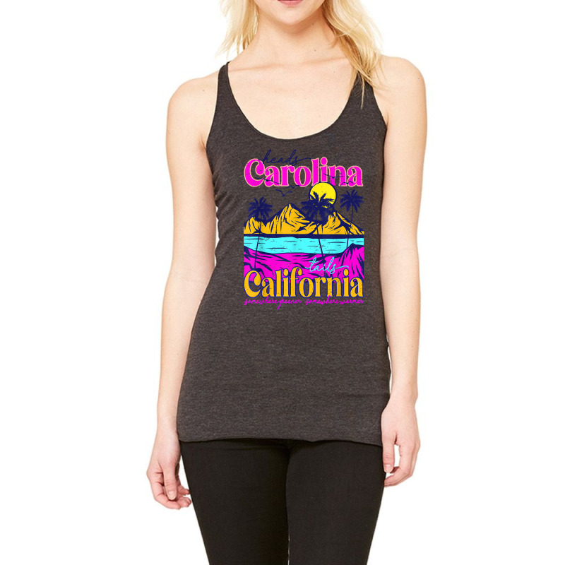 Heads Carolina Tail California Western Summer Beach Paradise T Shirt Racerback Tank by cm-arts | Artistshot