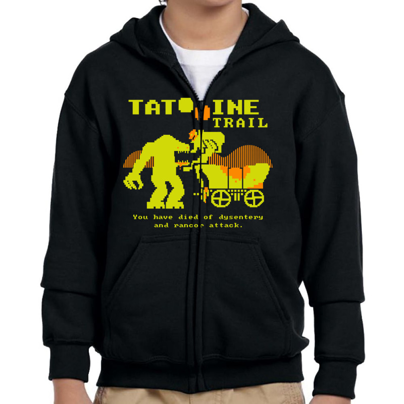 Tatooine Trail Youth Zipper Hoodie by Relaxa | Artistshot