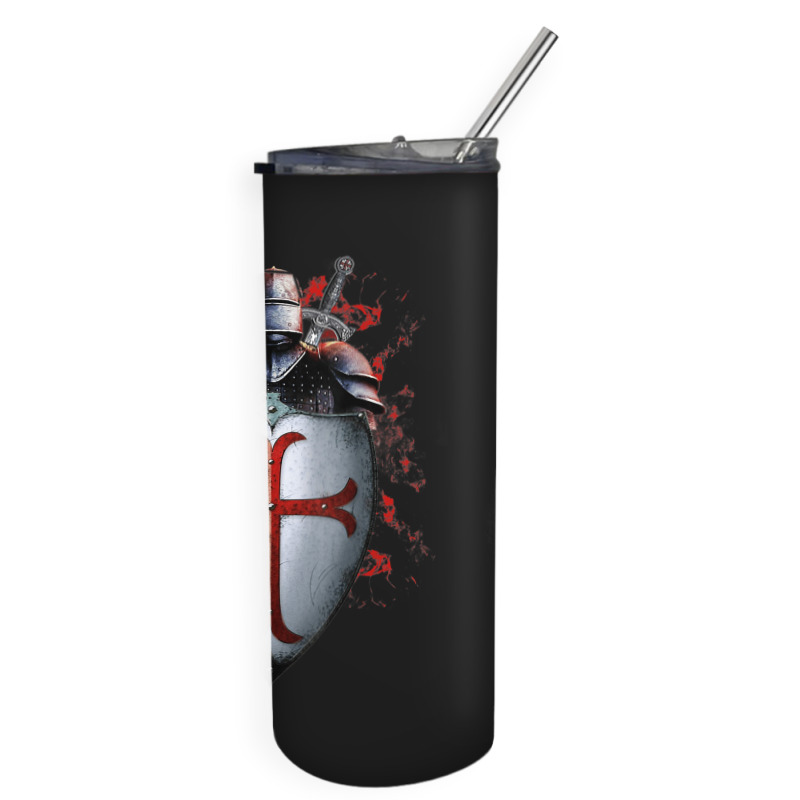 Knights Templar Flag Helmet Cross Sword Gift Skinny Tumbler | Artistshot