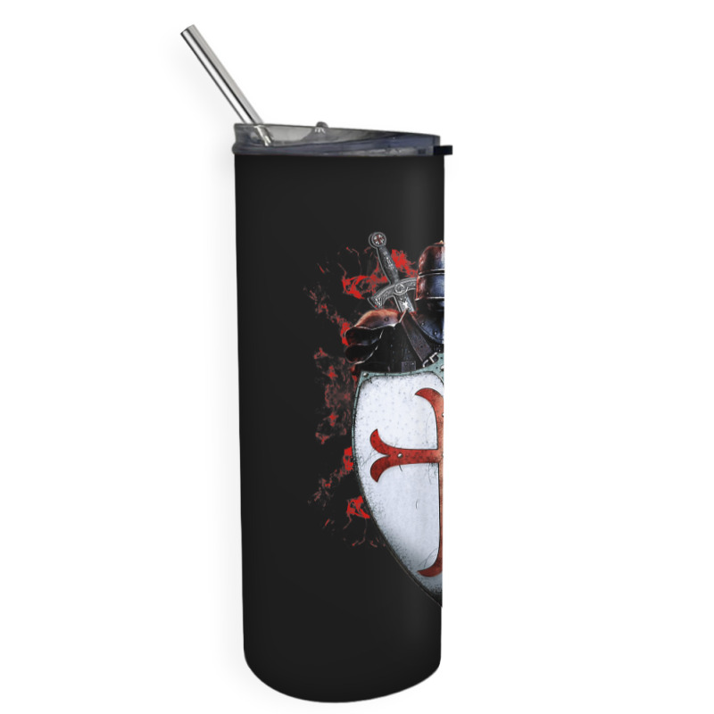 Knights Templar Flag Helmet Cross Sword Gift Skinny Tumbler | Artistshot