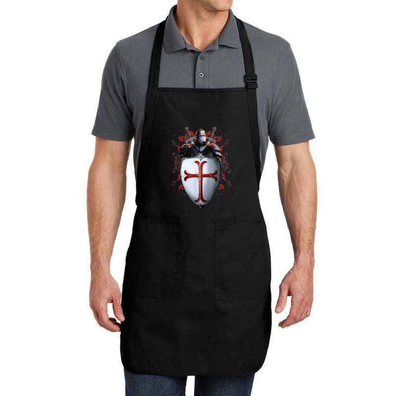 Knights Templar Flag Helmet Cross Sword Gift Full-length Apron | Artistshot