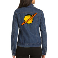 Simple Retro Cartoon Saturn Space Sci Fi Ladies Denim Jacket | Artistshot