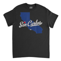 San Carlos California San Diego Ca Map Classic T-shirt | Artistshot