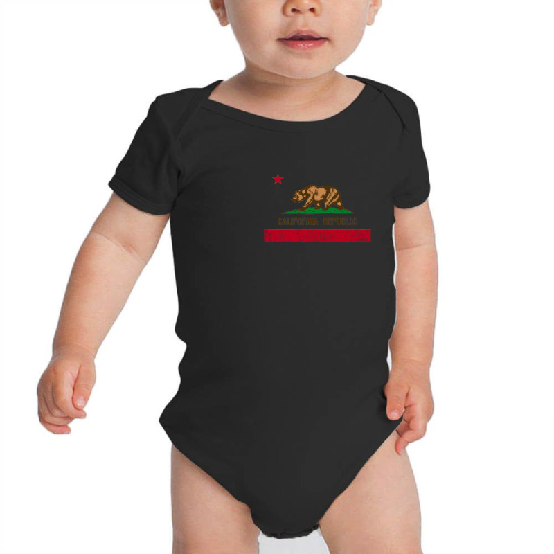 California Republic Grunge Baby Bodysuit by cm-arts | Artistshot