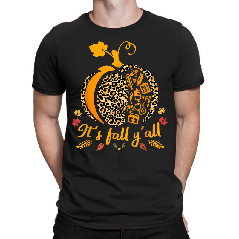 Thanksgiving Nurse Cute Health Worker Leopard Pumpkin Women T-shirt | Artistshot