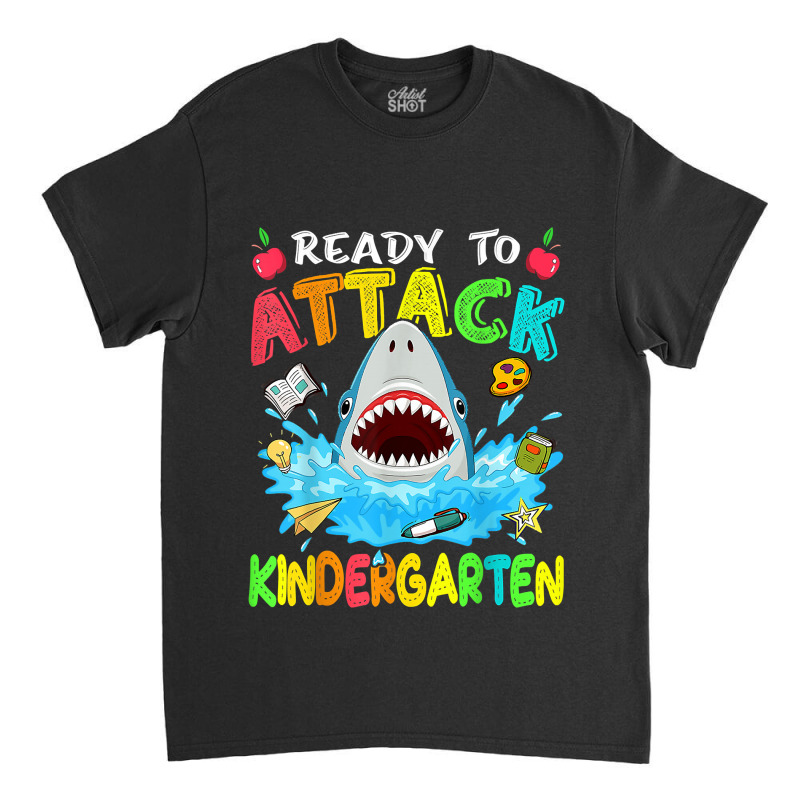 Ready To Attack Kindergarten Shark Back To School Boys Kids Classic T-shirt | Artistshot