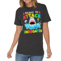 Ready To Attack Kindergarten Shark Back To School Boys Kids Vintage T-shirt | Artistshot