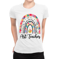 Art Teacher Rainbow Caring Dedicated Loving Vintage Ladies Fitted T-shirt | Artistshot